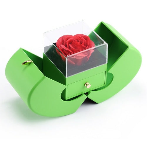 2022 Eternal Flower Apple Jewelry Box Christmas Gift Box Rose Flower