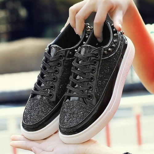 2022 Men Sneakers Casual Shoes Gold Glitter Bling Fashion Casual