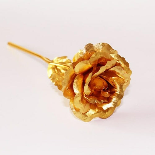 24k Gold Foil Rose Flower Creative Gift Emulated Flower Valentine's