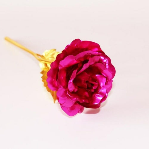 24k Gold Foil Rose Flower Creative Gift Emulated Flower Valentine's