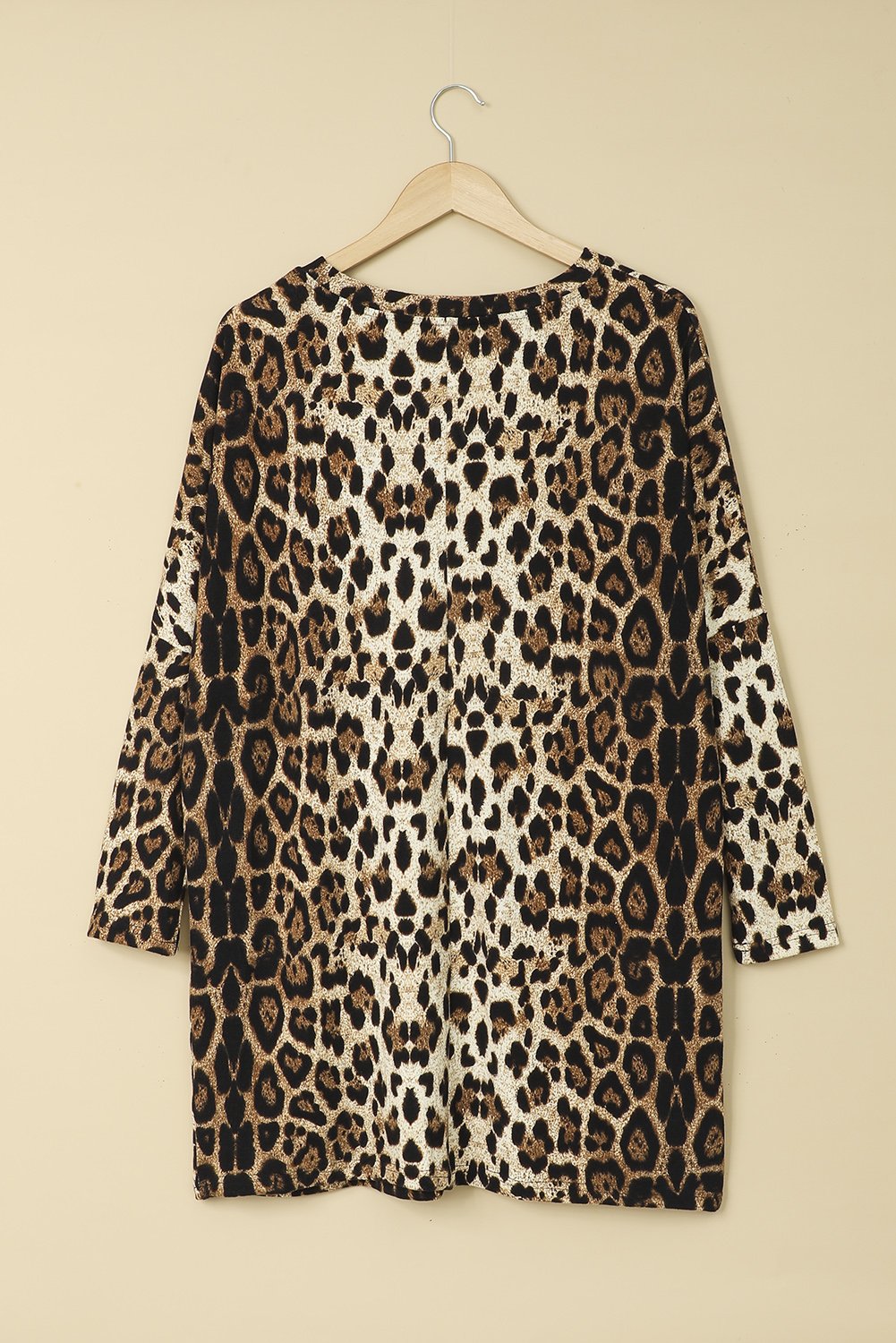 Leopard Print Long Sleeve Casual Top