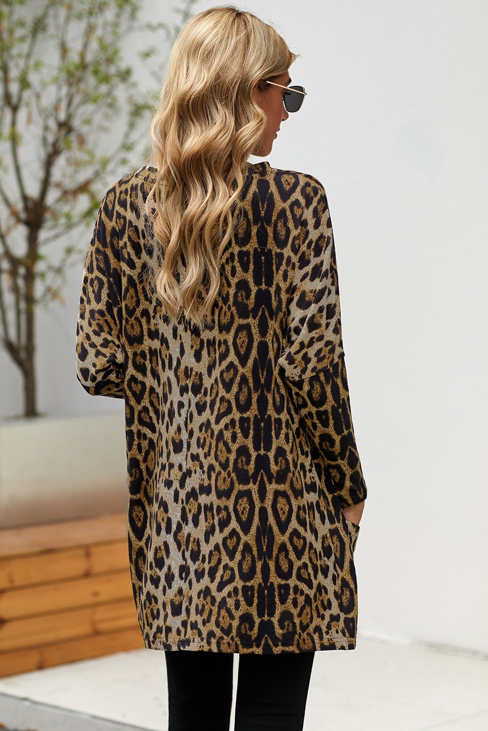 Leopard Print Long Sleeve Casual Top