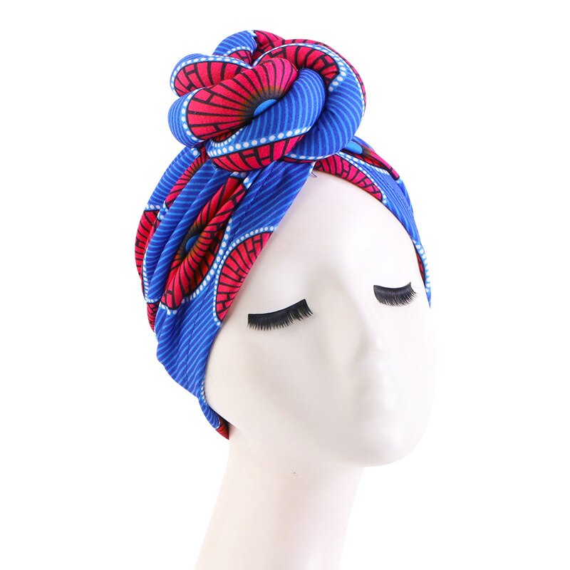 African Print Turban for Women 2022 New Fashion Pre Made Top Knot Head