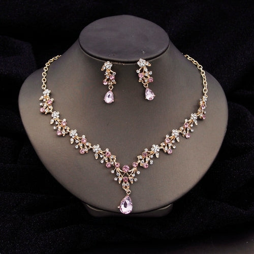 Baroque Fashion Bridal Jewelry Sets Luxury Crown Earrings Choker