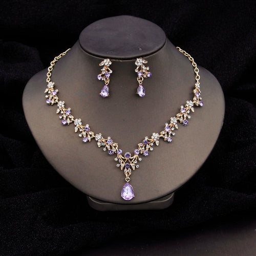 Baroque Fashion Bridal Jewelry Sets Luxury Crown Earrings Choker