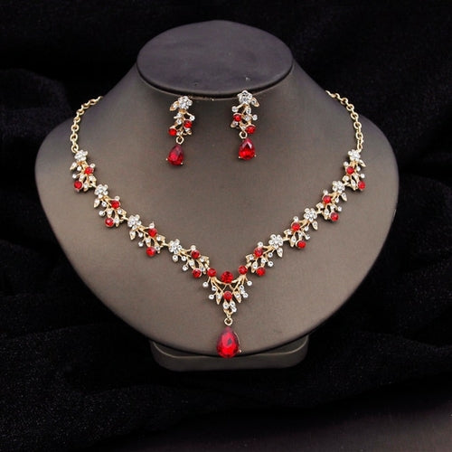 Baroque Fashion Bridal Jewelry Sets Luxury Crown Earrings Choker