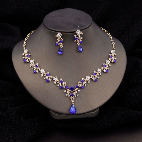 Baroque Fashion Bridal Jewelry Sets Luxury Crown Earrings Choker