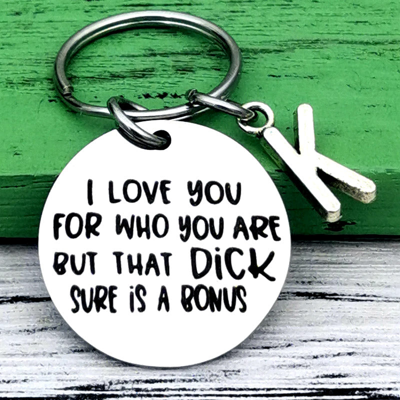 I Love You Funny Keychain Gifts For Boyfriend Fiance Husband,