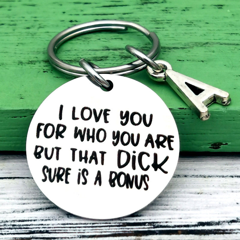 I Love You Funny Keychain Gifts For Boyfriend Fiance Husband,