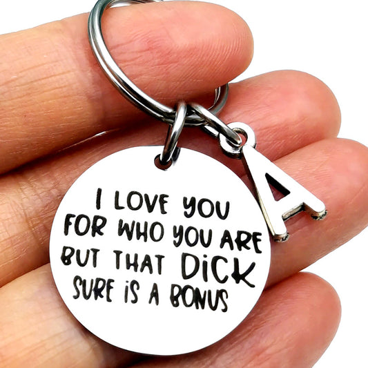 I Love You Funny Keychain Gifts For Boyfriend Fiance Husband,