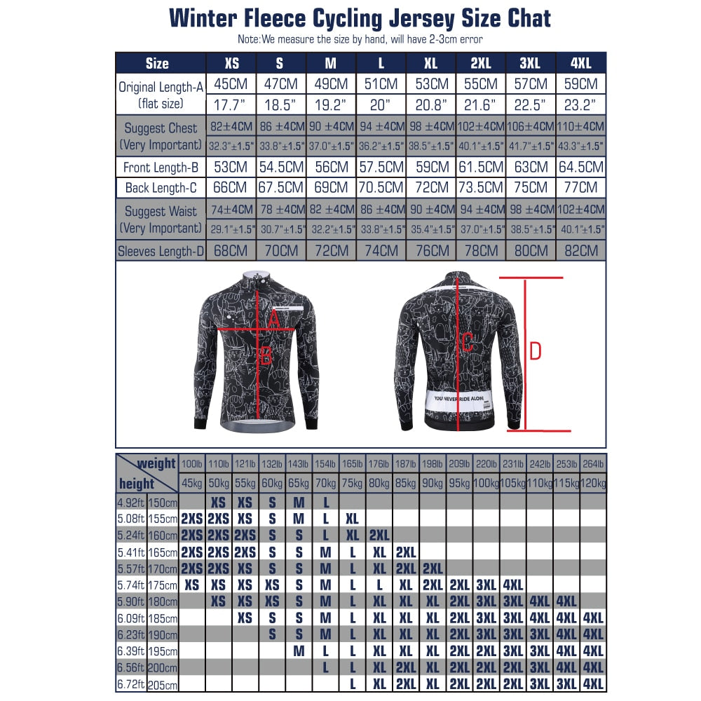 Kemaloce Winter Cycling Jackets Men Fleece Long Sleeves High End Bike