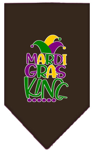 Mirage Pet 66-449 LGCO Mardi Gras King Screen Print Mardi Gras Bandana