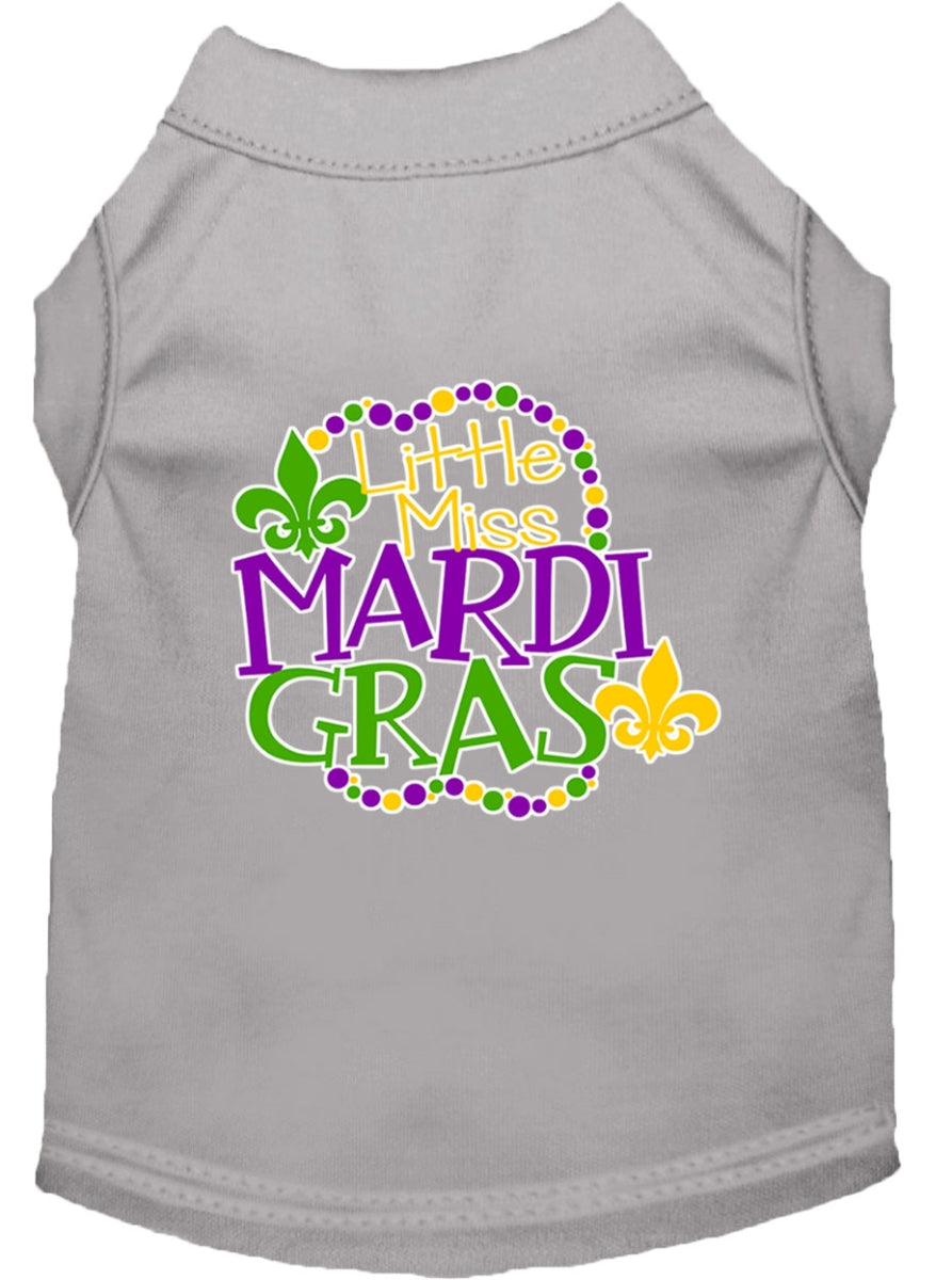 Mirage Pet 51-447 GYXS Miss Mardi Gras Screen Print Mardi Gras Dog Shi