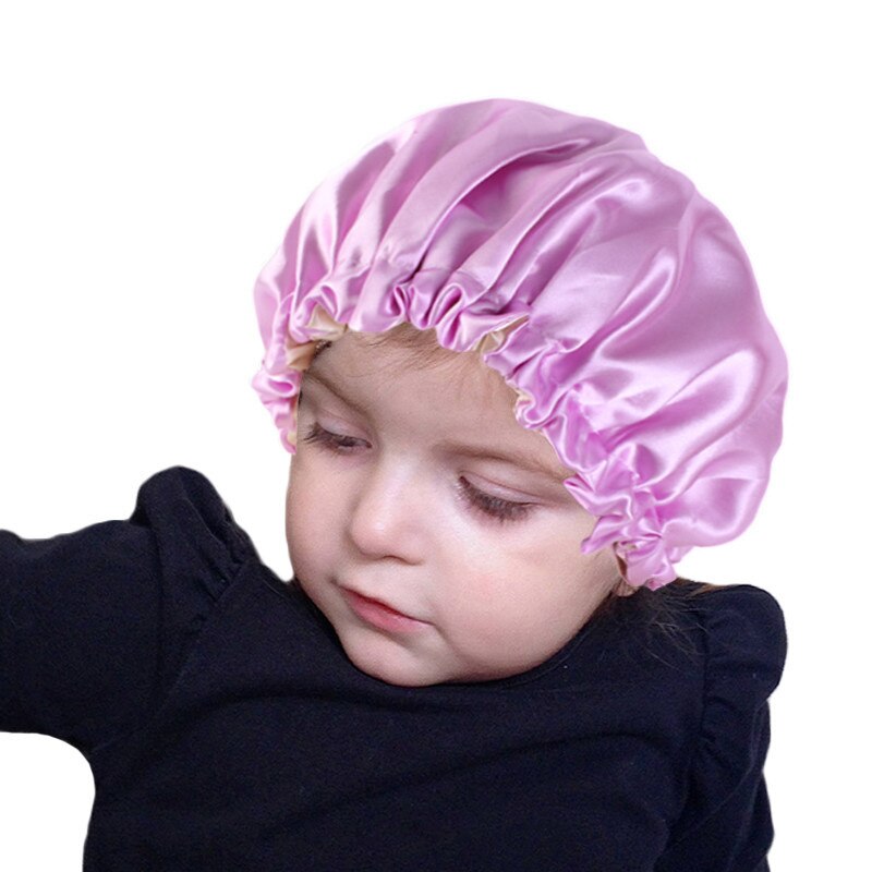 Mommy And Baby 2pcs Set Satin Bonnet for curly Hair Double Layer Silky