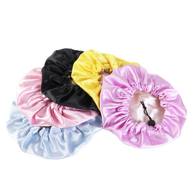 Mommy And Baby 2pcs Set Satin Bonnet for curly Hair Double Layer Silky