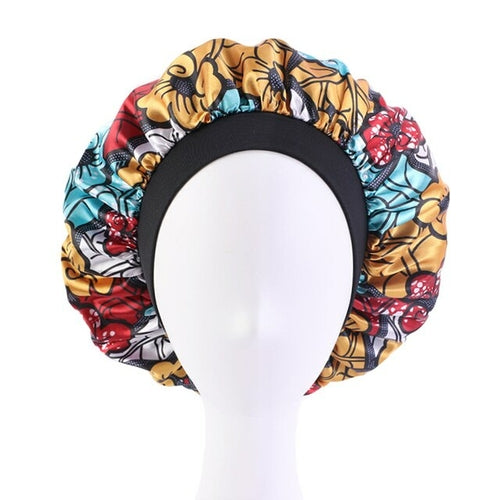 Mommy and Me Satin Bonnet African Patterns Print Night Sleep Cap Baby