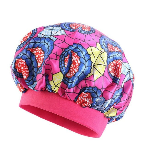 Mommy and Me Satin Bonnet African Patterns Print Night Sleep Cap Baby