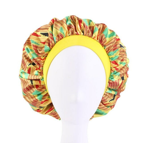 Mommy and Me Satin Bonnet African Patterns Print Night Sleep Cap Baby