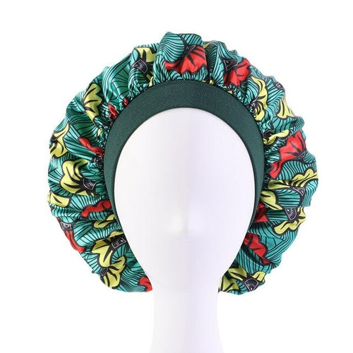 Mommy and Me Satin Bonnet African Patterns Print Night Sleep Cap Baby