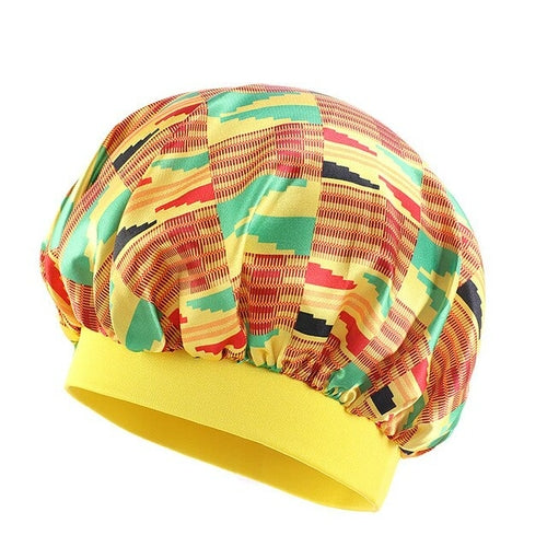 Mommy and Me Satin Bonnet African Patterns Print Night Sleep Cap Baby