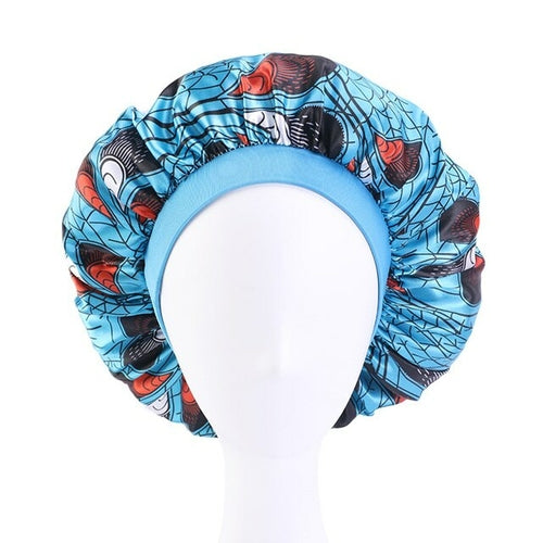 Mommy and Me Satin Bonnet African Patterns Print Night Sleep Cap Baby