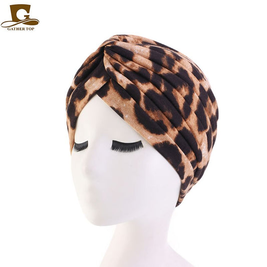 New Women Soft Floral Print Cotton Women Turban Fashion Banadans