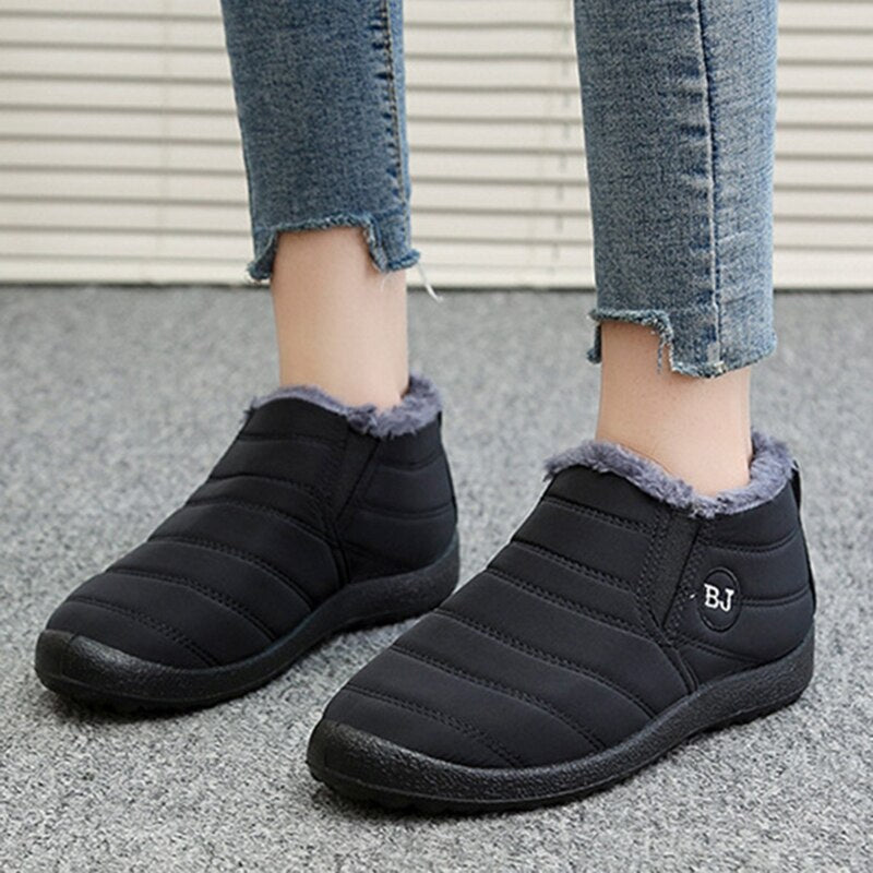 Snow Boots Women New Women's Boots Slip On Platform Shoes Woman Keep