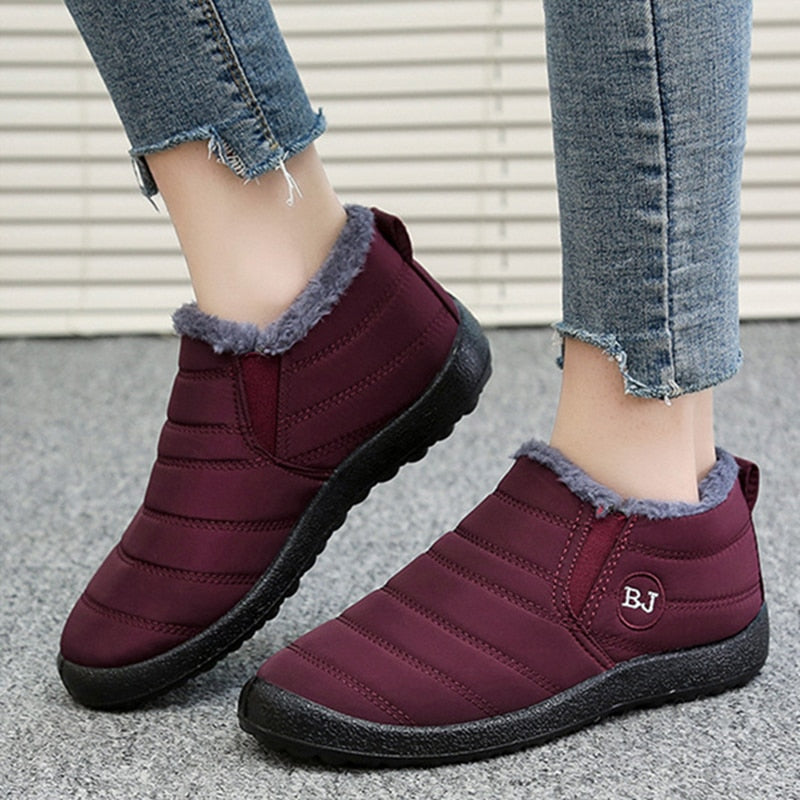 Snow Boots Women New Women's Boots Slip On Platform Shoes Woman Keep