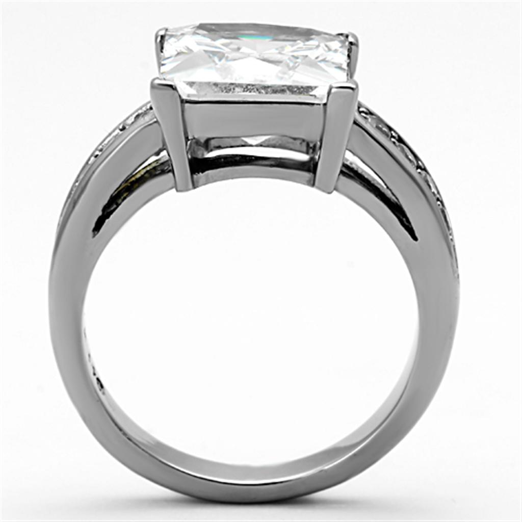 Women Stainless Steel Cubic Zirconia Rings TK1081