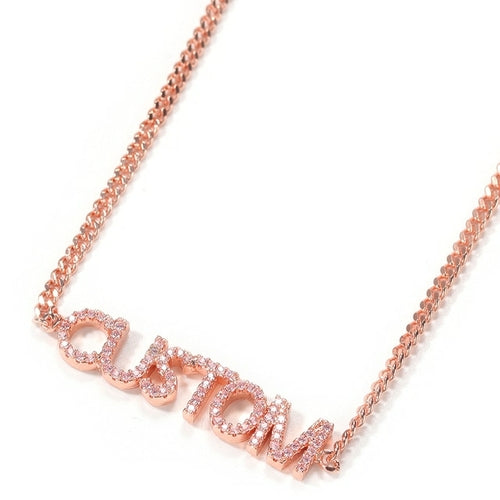 The Bling King Mini Diy Copper Letter Pendant Name Personal Necklace