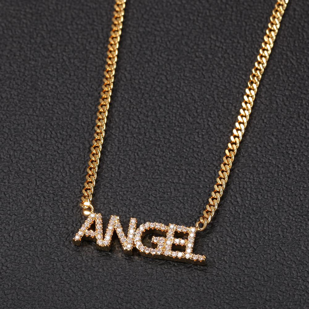 The Bling King Mini Diy Copper Letter Pendant Name Personal Necklace