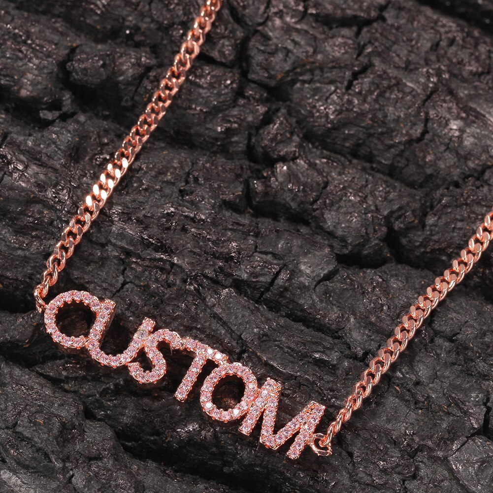 The Bling King Mini Diy Copper Letter Pendant Name Personal Necklace