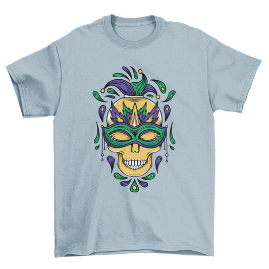 Mardi gras skull t-shirt
