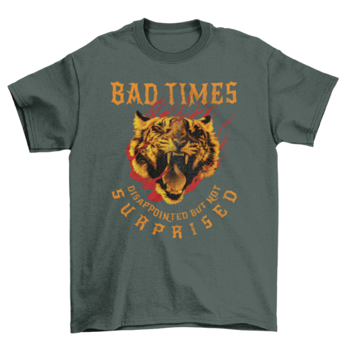 Tiger wild animal roaring t-shirt