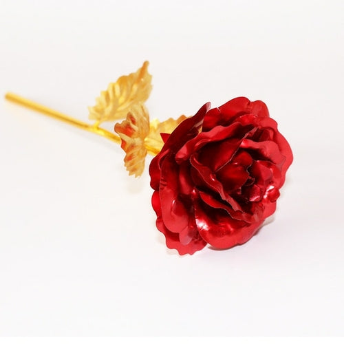 YO CHO Artificial Flowers 24k Gold Rose with Box New Year