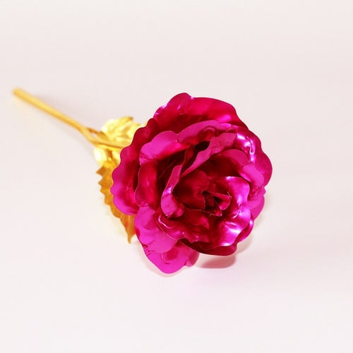 YO CHO Artificial Flowers 24k Gold Rose with Box New Year