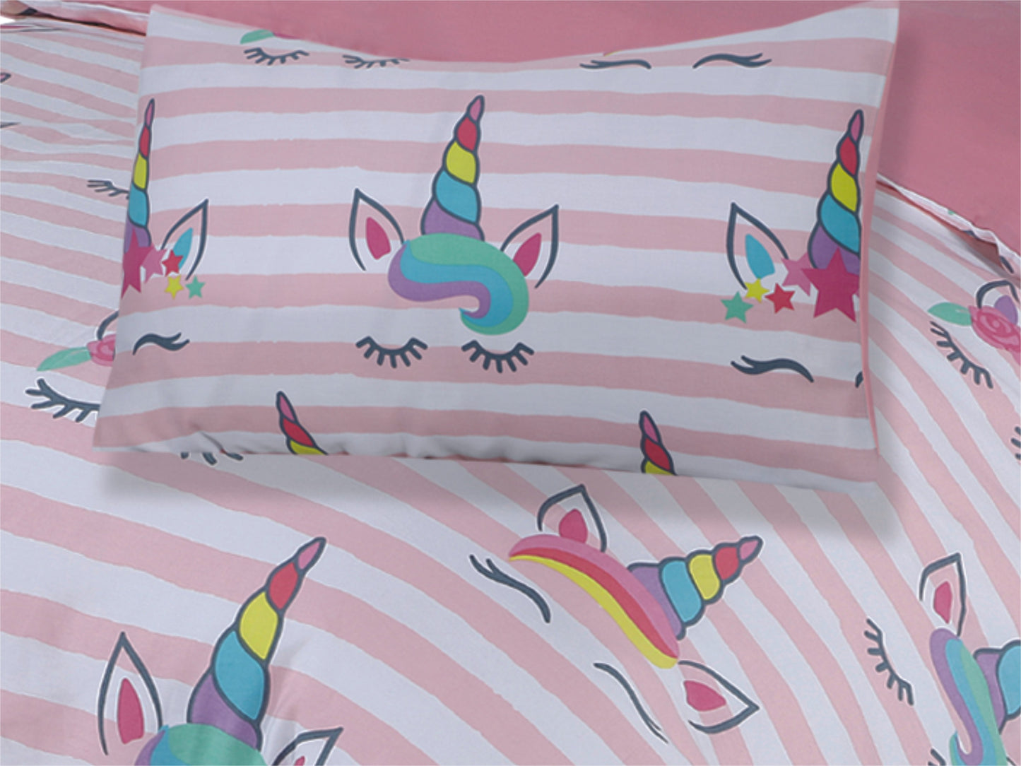 Kids bedding - Duvet Cover - Twin Size - Magical Unicorn print