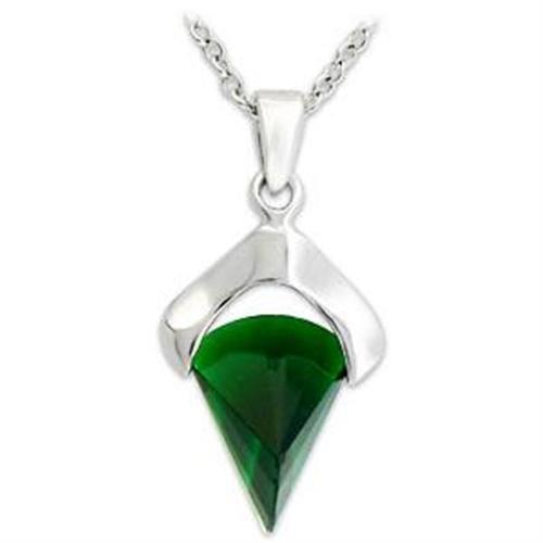 LOA566 - Silver 925 Sterling Silver Pendant with Synthetic Synthetic