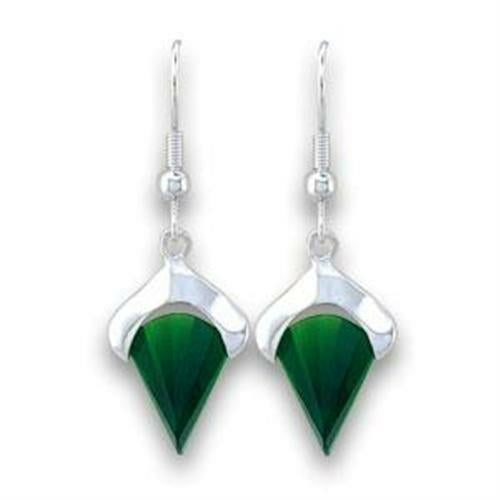 LOA567 - Silver 925 Sterling Silver Earrings with Synthetic Synthetic