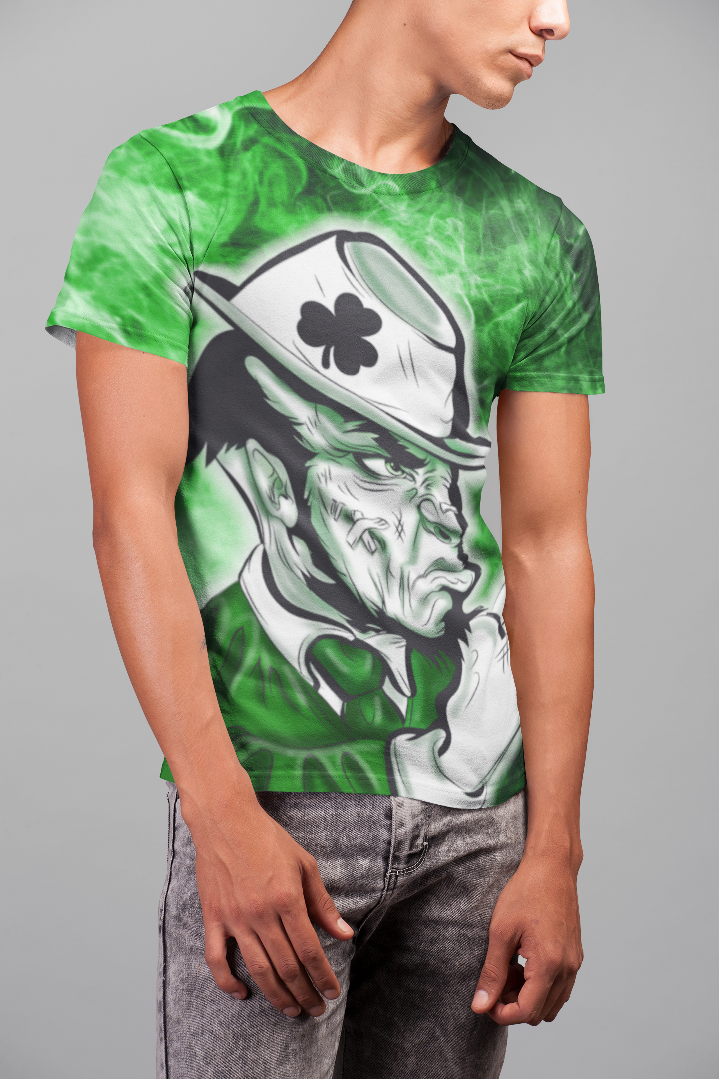 Fighting Leprechaun Men's T-Shirt