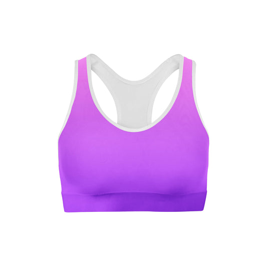 Pink Purple Ombre Sports Bra