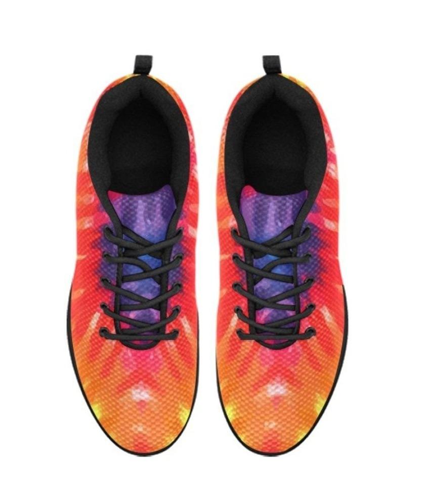 Uniquely You Womens Sneakers, Orange Tie-Dye  Running Shoes